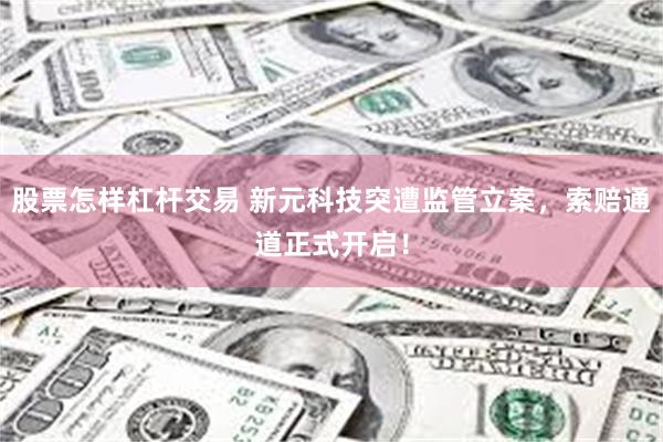 股票怎样杠杆交易 新元科技突遭监管立案，索赔通道正式开启！
