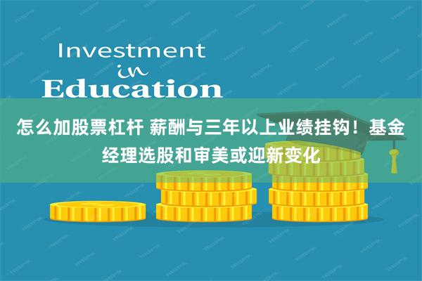 怎么加股票杠杆 薪酬与三年以上业绩挂钩！基金经理选股和审美或迎新变化