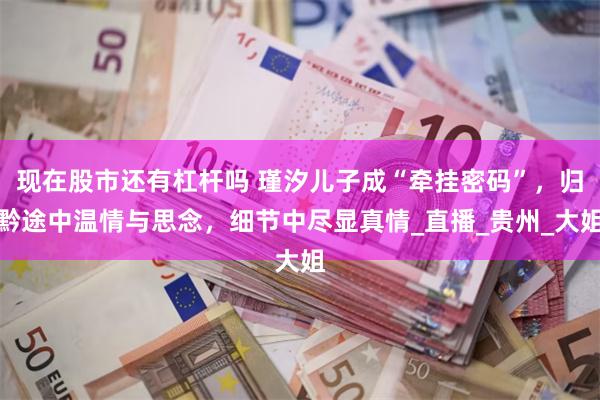 现在股市还有杠杆吗 瑾汐儿子成“牵挂密码”，归黔途中温情与思念，细节中尽显真情_直播_贵州_大姐