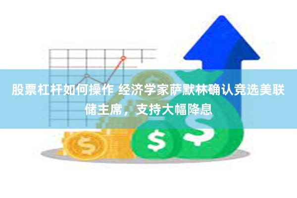 股票杠杆如何操作 经济学家萨默林确认竞选美联储主席，支持大幅降息